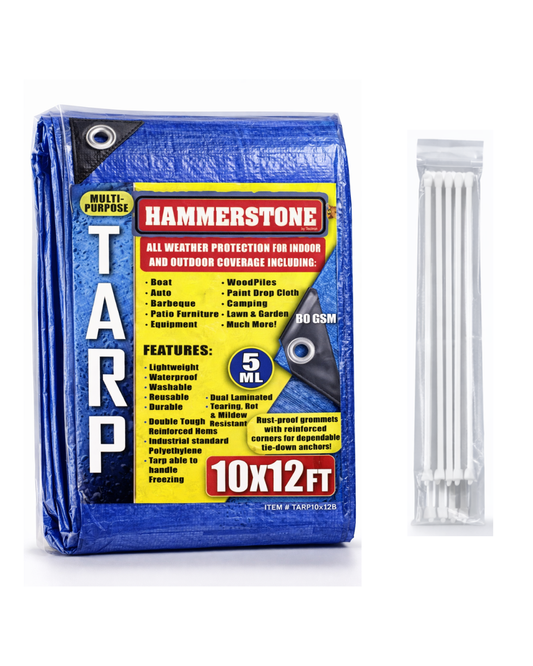 Blue standard duty tarp 10x12 80 GSM polyethylene tarp
