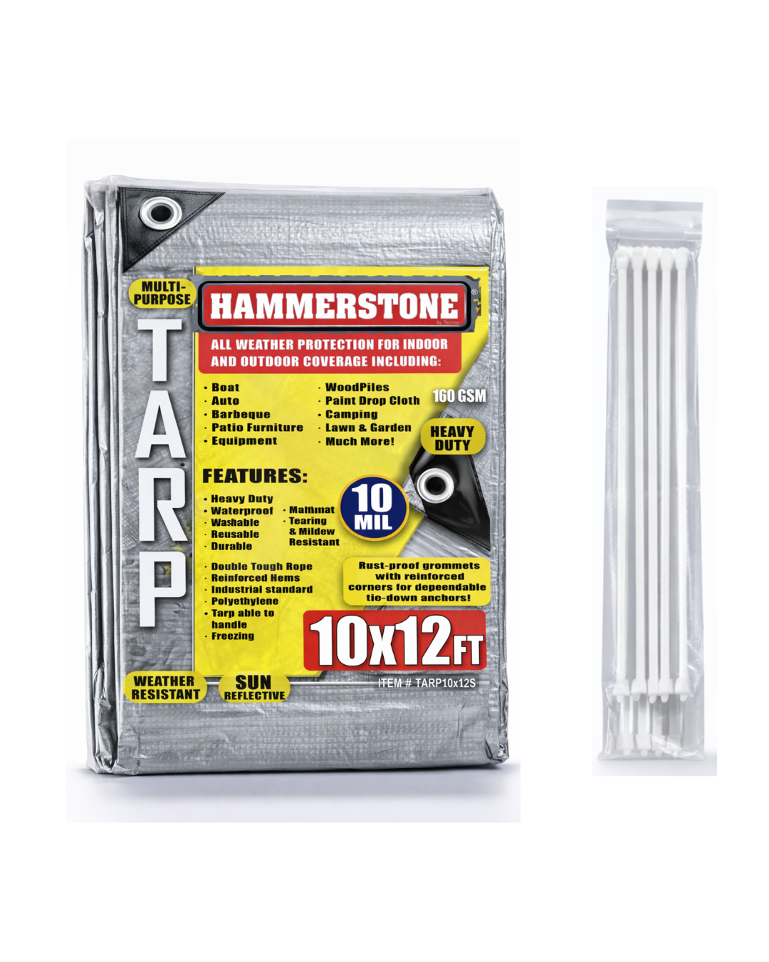 Silver heavy duty tarp 10x12 160 GSM polyethylene tarp
