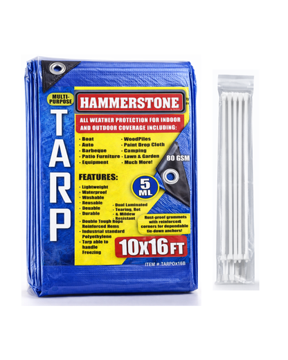 Blue standard duty tarp 10x16 80 GSM polyethylene tarp
