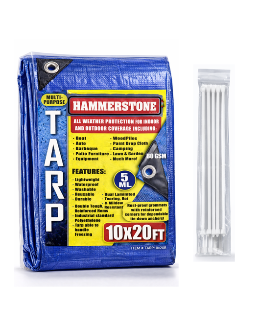 Blue standard duty tarp 10x20 80 GSM polyethylene tarp
