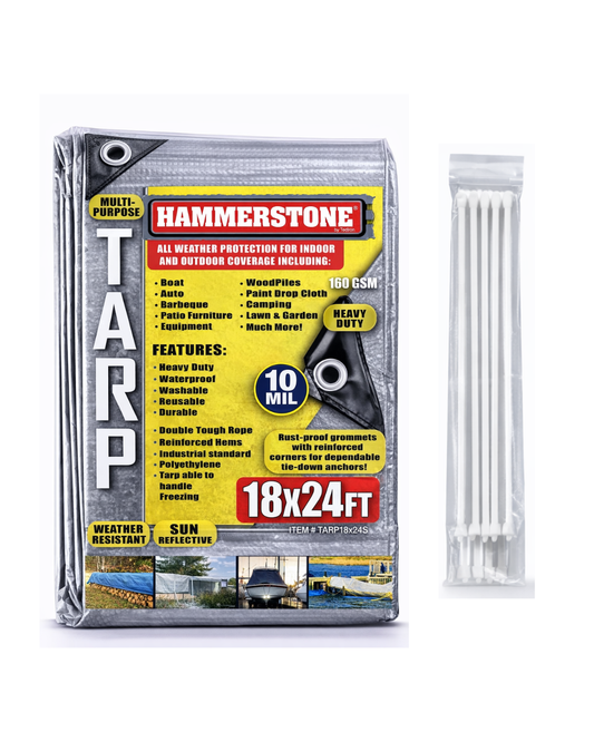 Silver heavy duty tarp 18x24 160 GSM polyethylene tarp

