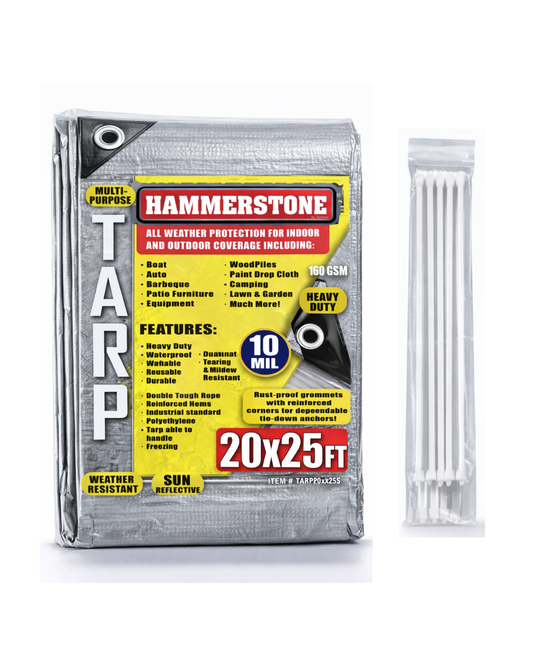 Silver heavy duty tarp 20x25 160 GSM polyethylene tarp
