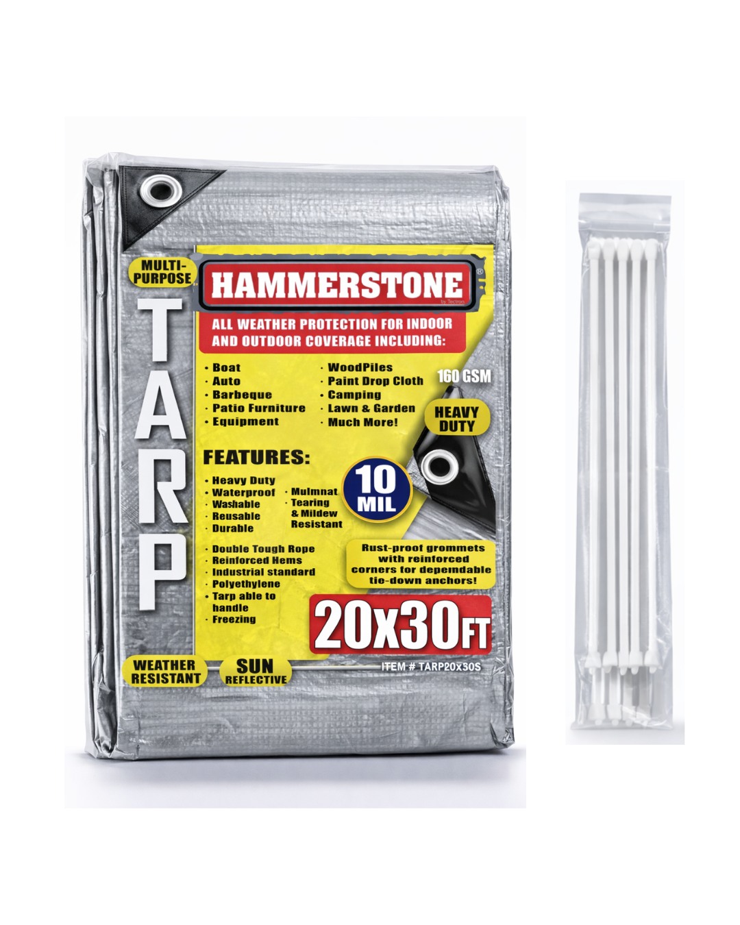 Silver heavy duty tarp 20x30 160 GSM polyethylene tarp
