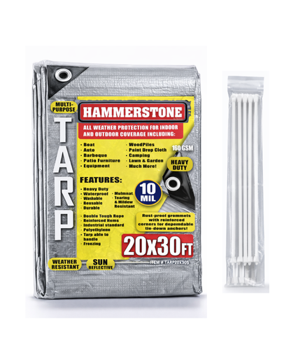 Silver heavy duty tarp 20x30 160 GSM polyethylene tarp
