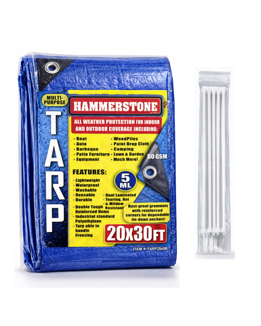 Blue standard duty tarp 20x30 80 GSM polyethylene tarp
