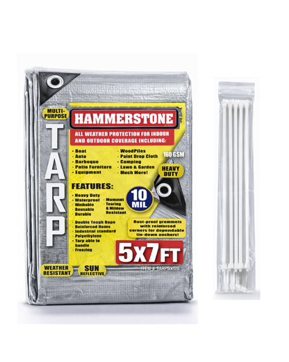 Silver heavy duty tarp 5x7 160 GSM polyethylene tarp