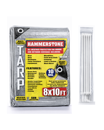 Silver heavy duty tarp 8x10 160 GSM polyethylene tarp
