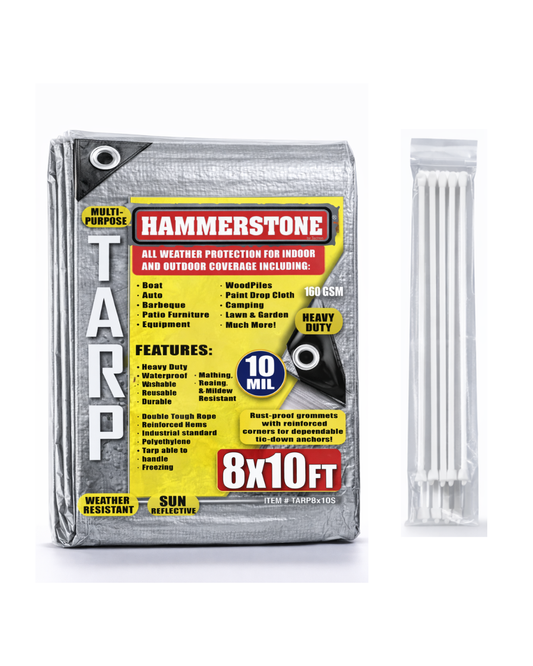 Silver heavy duty tarp 8x10 160 GSM polyethylene tarp
