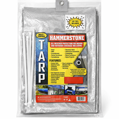 Silver Heavy Duty Tarp 5x7 Ft- 160 GSM