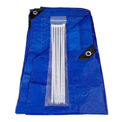 Blue standard duty tarp 6x8 80 GSM polyethylene tarp
