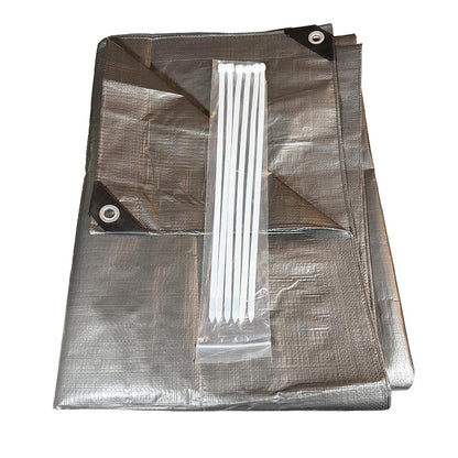 Silver heavy duty tarp 20x25 160 GSM polyethylene tarp
