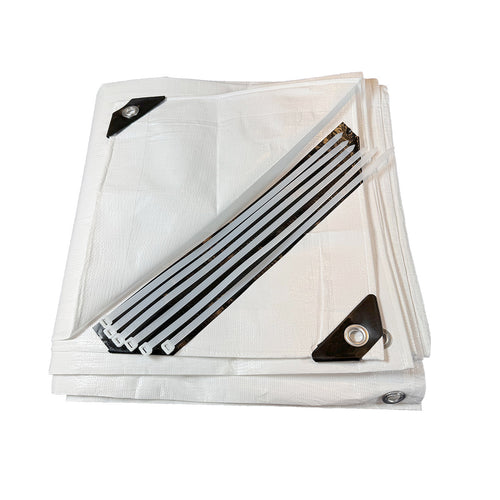 Tarp 10 X 10 Ft White Heavy Duty 160 Gsm - TW10X10