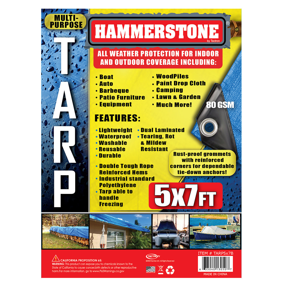 Blue standard duty tarp 5x7 80 GSM polyethylene tarp
