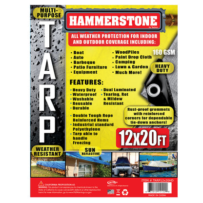 Silver heavy duty tarp 12x20 160 GSM polyethylene tarp
