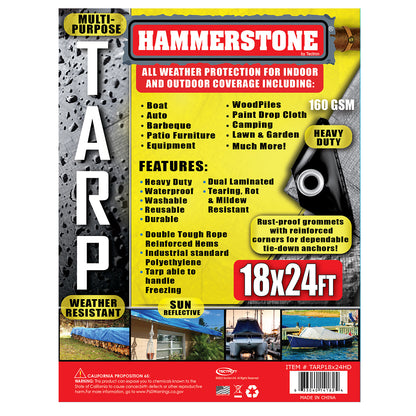 Silver heavy duty tarp 18x24 160 GSM polyethylene tarp
