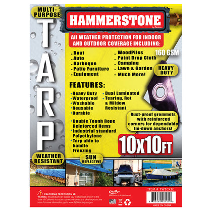 White heavy duty tarp 10x10 160 GSM polyethylene tarp
